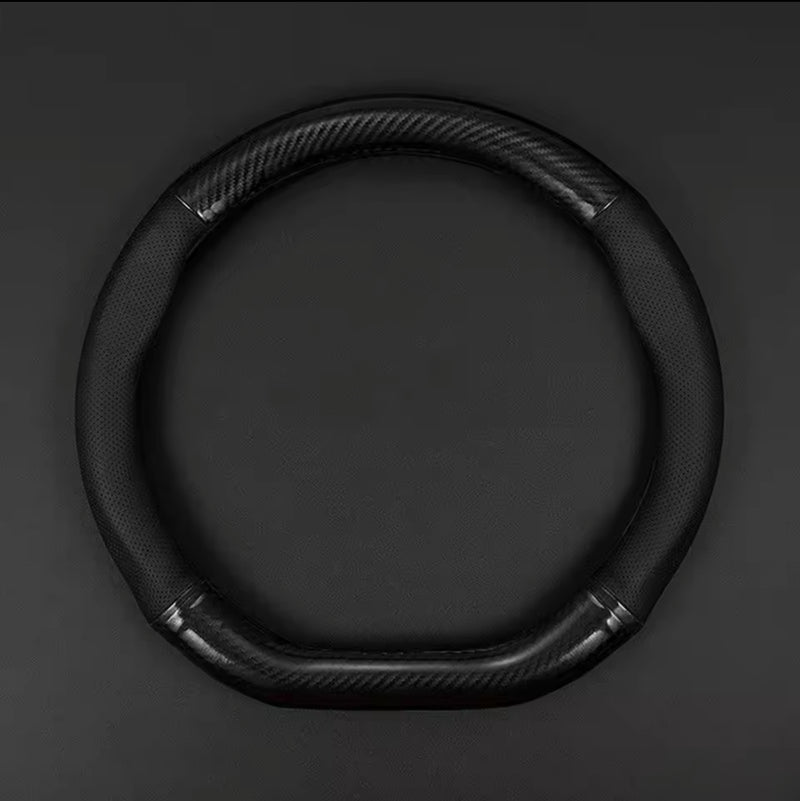 Couvre volant universel cuir - vue de profil - Becquet Voiture
