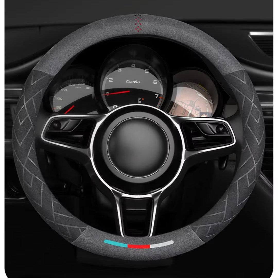 Couvre volant universel daim - vue de face - Becquet Voiture