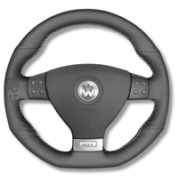 Couvre Volant VW Golf 5 GTI / R32 Cuir Alcantara Surpiqures - packshot studio - Becquet Voiture