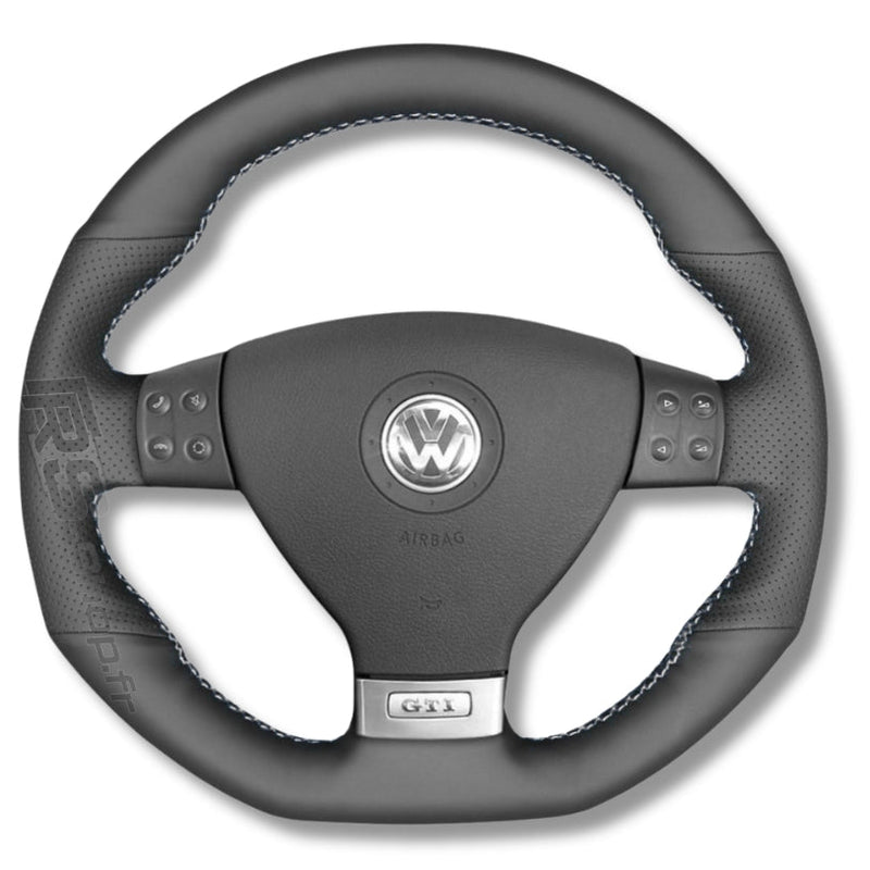 Couvre Volant VW Golf 5 GTI / R32 Cuir Alcantara Surpiqures - packshot studio - Becquet Voiture