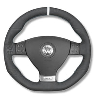 Couvre Volant VW Golf 5 GTI / R32 Cuir Alcantara Surpiqures - vue arrière - Becquet Voiture