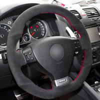Couvre Volant VW Golf 5 GTI / R32 Cuir Alcantara Surpiqures - vue de profil - Becquet Voiture