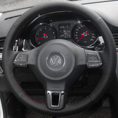 Couvre Volant VW Golf 6 Cuir Alcantara - vue de profil - Becquet Voiture