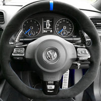 Couvre Volant VW Golf 6 GTI R Cuir Alcantara - en situation - Becquet Voiture