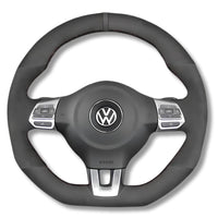 Couvre Volant VW Golf 6 GTI R Cuir Alcantara - installé sur véhicule - Becquet Voiture
