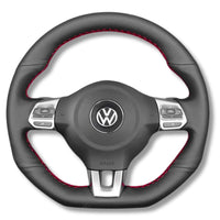 Couvre Volant VW Golf 6 GTI R Cuir Alcantara - vue de dessus - Becquet Voiture