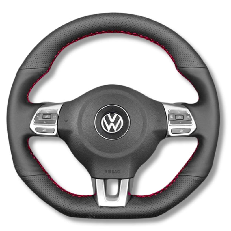 Couvre Volant VW Golf 6 GTI R Cuir Alcantara - vue de dessus - Becquet Voiture