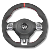 Couvre Volant VW Golf 6 GTI R Cuir Alcantara - vue de face - Becquet Voiture