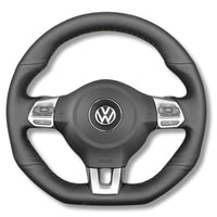 Couvre Volant VW Golf 6 GTI R Cuir Alcantara - vue rapprochée - Becquet Voiture