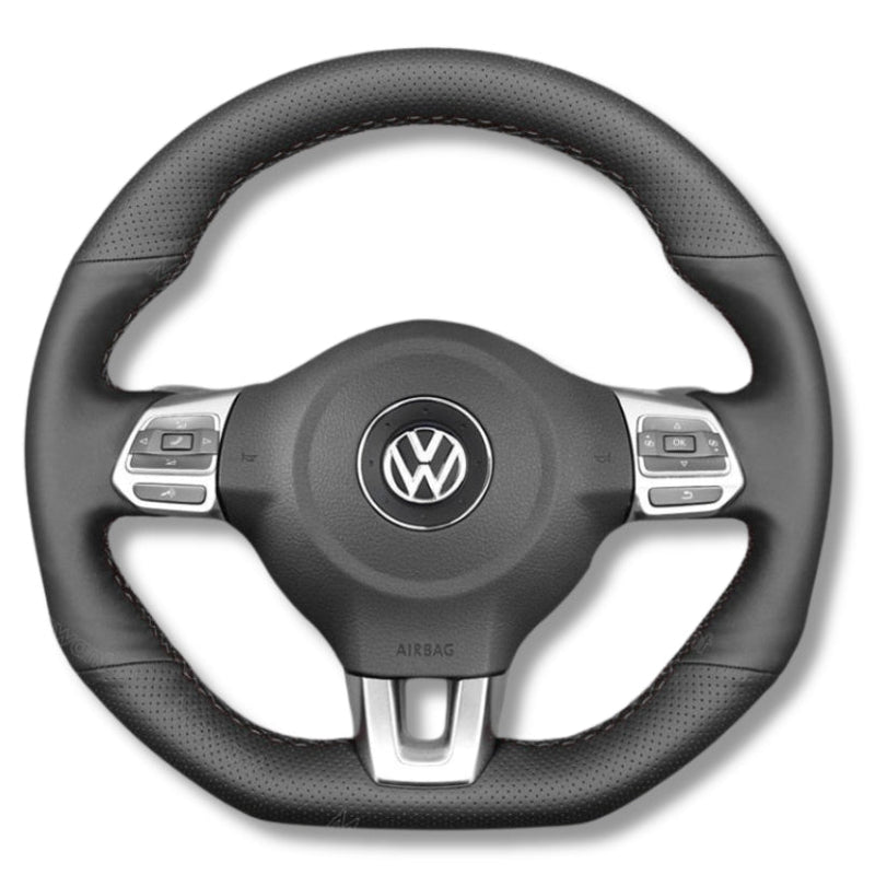 Couvre Volant VW Golf 6 GTI R Cuir Alcantara - vue rapprochée - Becquet Voiture