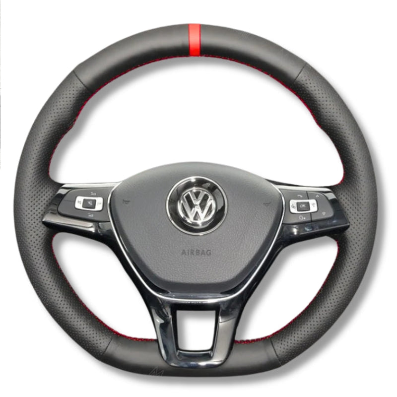 Couvre Volant VW Golf 7 Polo Tiguan Cuir - en situation - Becquet Voiture