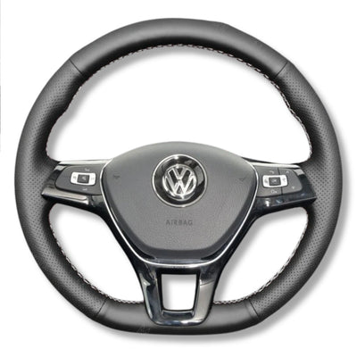 Couvre Volant VW Golf 7 Polo Tiguan Cuir - installé sur véhicule - Becquet Voiture