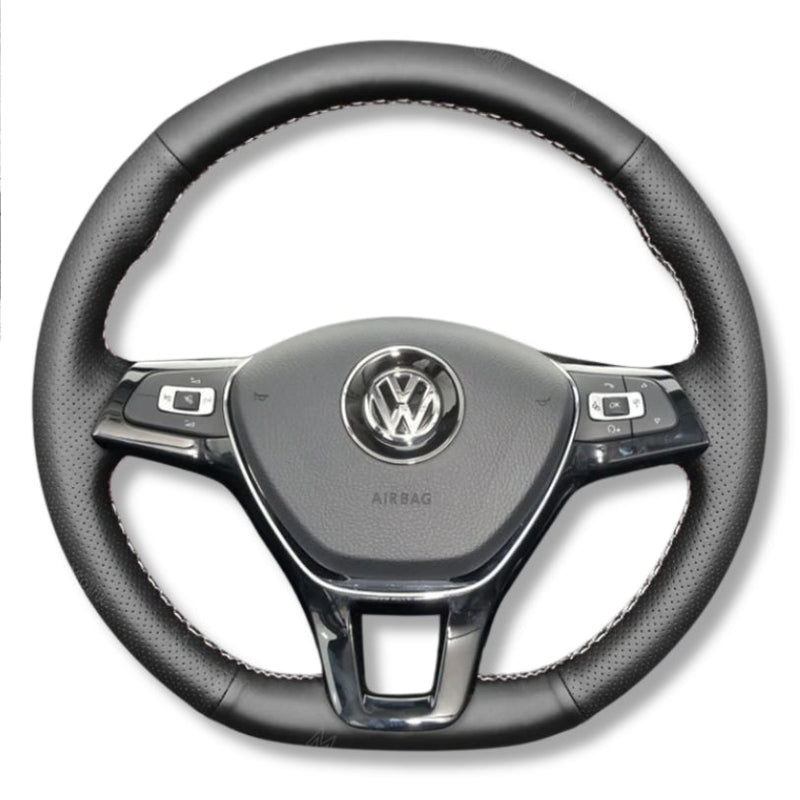Couvre Volant VW Golf 7 Polo Tiguan Cuir - installé sur véhicule - Becquet Voiture