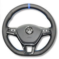 Couvre Volant VW Golf 7 Polo Tiguan Cuir - vue de dessus - Becquet Voiture