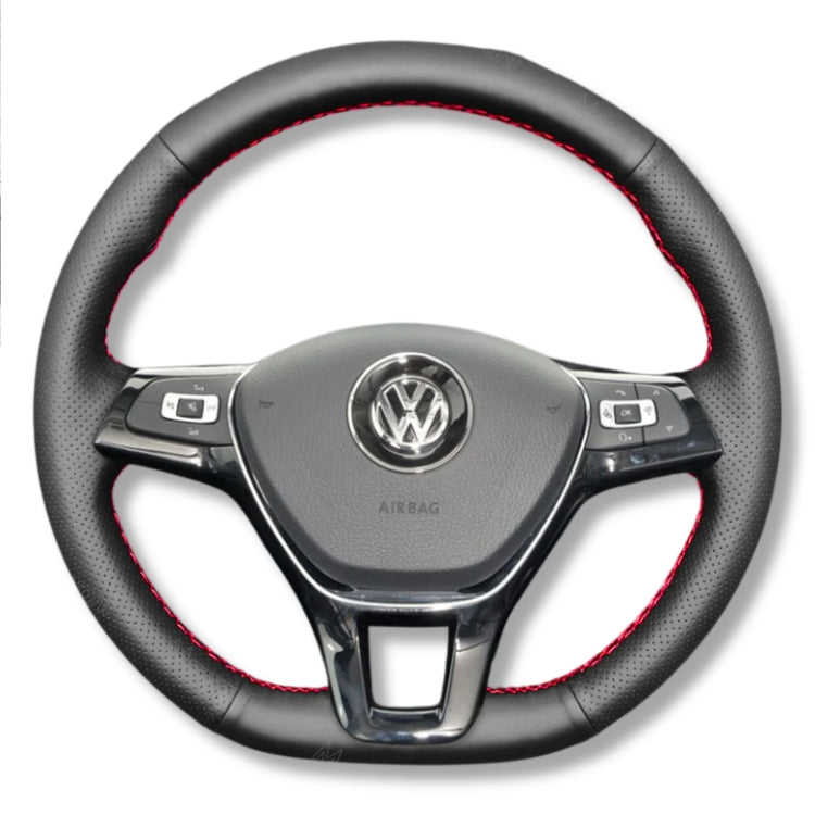 Couvre Volant VW Golf 7 Polo Tiguan Cuir - vue de face - Becquet Voiture