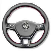 Couvre Volant VW Golf 7 Polo Tiguan Cuir - vue de face - Becquet Voiture