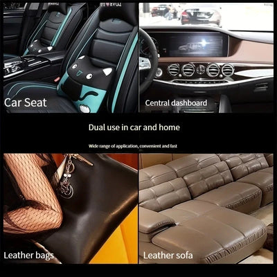 Crème Entretien Cuir Voiture 160g Multifonction - installé sur véhicule - Becquet Voiture
