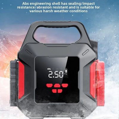 Démarreur Batterie Portable Voiture 12V 39800mAh Compresseur d'Air - installé sur véhicule - Becquet Voiture