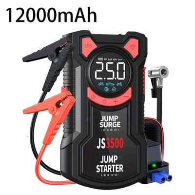 Démarreur Batterie Portable Voiture 5 en 1 3000A avec Pompe à Air - détail du montage - Becquet Voiture