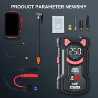 Démarreur Batterie Portable Voiture 5 en 1 3000A avec Pompe à Air - packshot studio - Becquet Voiture