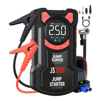 Démarreur Batterie Portable Voiture 5 en 1 3000A avec Pompe à Air - vue de face - Becquet Voiture
