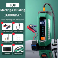 Démarreur Batterie Portable Voiture 6000A avec Compresseur d'Air - en situation - Becquet Voiture