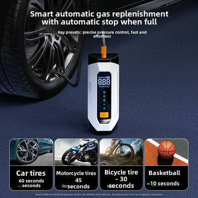Démarreur Batterie Portable Voiture 6000A avec Compresseur d'Air - vue arrière - Becquet Voiture
