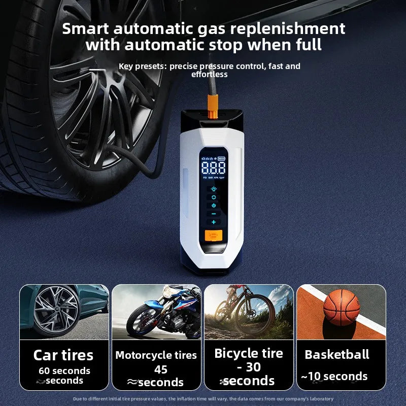 Démarreur Batterie Portable Voiture 6000A avec Compresseur d'Air - vue arrière - Becquet Voiture