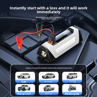 Démarreur Batterie Portable Voiture 6000A avec Compresseur d'Air - vue de trois-quarts - Becquet Voiture