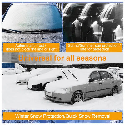 Demi-Bâche Pare-brise Voiture Imperméable Anti-givre - vue de profil - Becquet Voiture