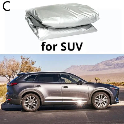 Demi-Bâche Pare-Soleil Voiture Universelle Anti-Chaleur - vue de dessus - Becquet Voiture