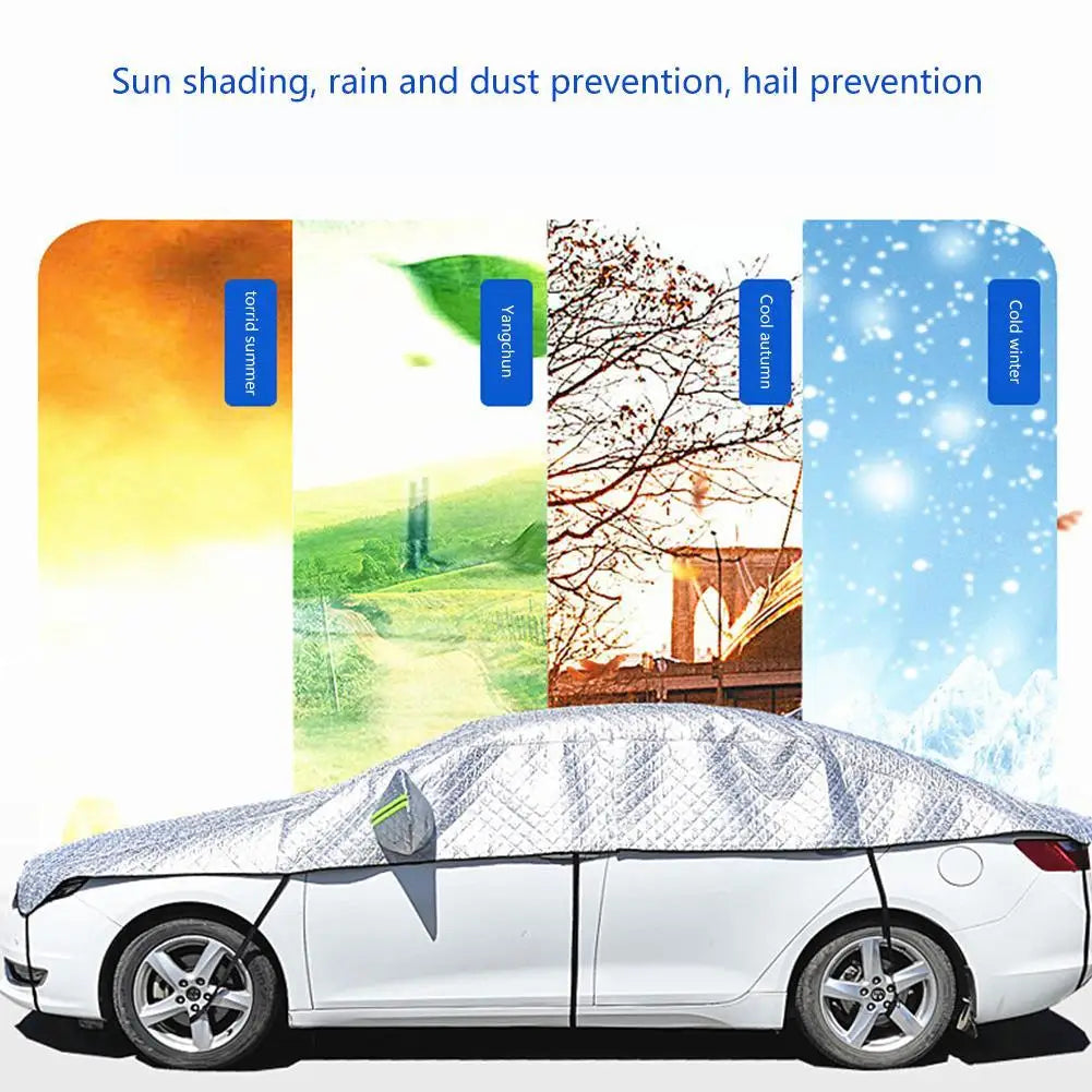 Demi-Bâche Pare-Soleil Voiture Universelle Anti-Chaleur - vue de face - Becquet Voiture