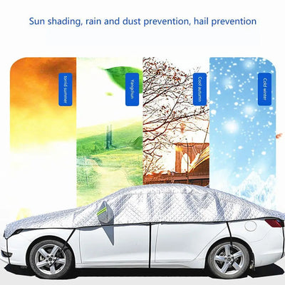 Demi-Bâche Pare-Soleil Voiture Universelle Anti-Chaleur - vue de face - Becquet Voiture