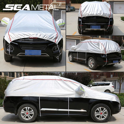 Demi-Bâche Universelle Voiture Imperméable SUV Berline - vue de face - Becquet Voiture