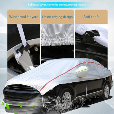 Demi-Bâche Universelle Voiture Imperméable SUV Berline - vue de profil - Becquet Voiture