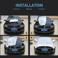 Demi-Bâche Universelle Voiture Imperméable SUV Berline - vue de trois-quarts - Becquet Voiture
