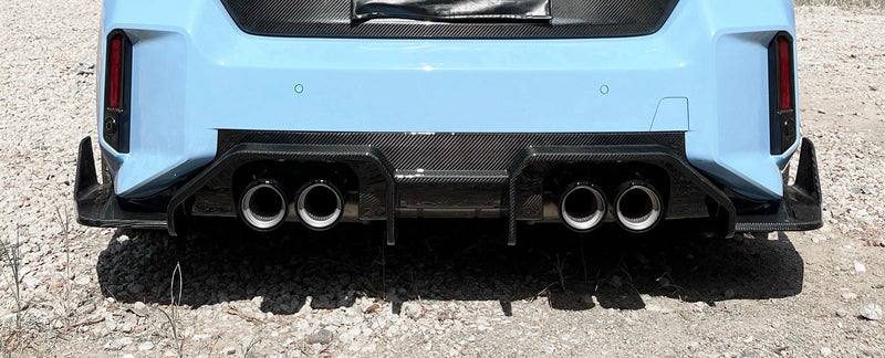Diffuseur AD Fibre Carbone BMW G87 M2 3 Pièces - vue arrière - Becquet Voiture
