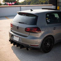 Diffuseur Arrière 3-4 Pièces VW Golf MK6 GTI - vue de trois-quarts - Becquet Voiture