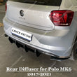 Diffuseur Arrière 4 Ailettes VW Polo MK6 2017-2021