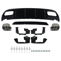 Rear Diffuser A45 AMG Mercedes A-Class W176 2012-2018 - studio packshot - Becquet Voiture