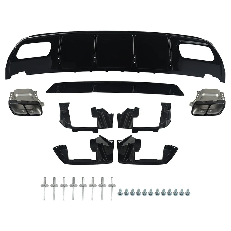Rear Diffuser A45 AMG Mercedes A-Class W176 2012-2018 - studio packshot - Becquet Voiture