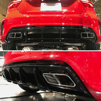 Rear Diffuser A45 AMG Mercedes A-Class W176 2012-2018 - front view - Becquet Voiture