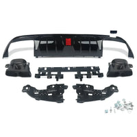 Diffuseur Arrière Aspect Carbone Mercedes Classe C W205 2015-2021 - installé sur véhicule - Becquet Voiture
