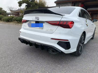 Rear Diffuser Audi A3 S3 8Y 2021-2024 - rear view - Becquet Voiture