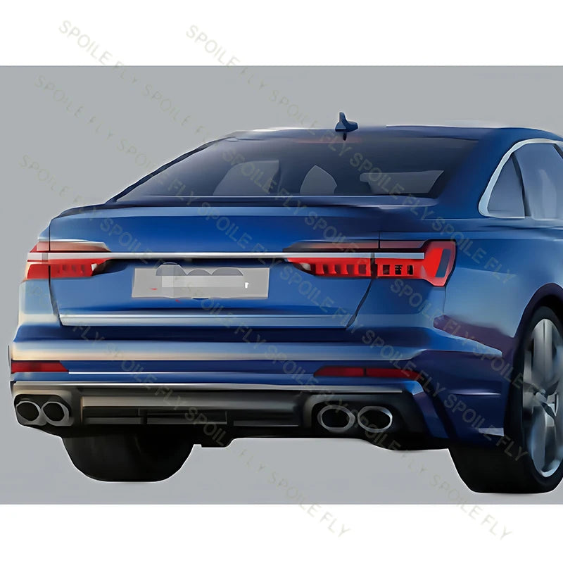 Heckdiffusor Audi A6 S6 C8 S-Line 2019-2021 - am Fahrzeug montiert - Becquet Voiture