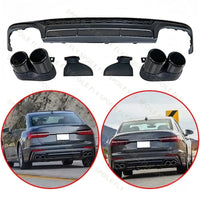 Heckdiffusor Audi A6 S6 C8 S-Line 2019-2021 - Vorderansicht - Becquet Voiture