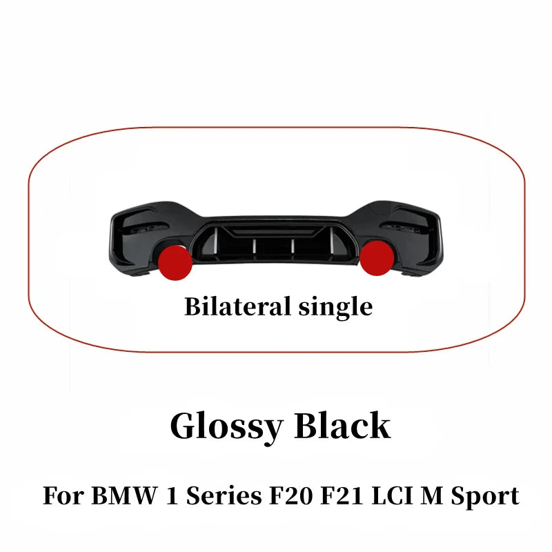 Diffuseur Arrière BMW Série 1 F20 F21 LCI 2015-2019 - détail du montage - Becquet Voiture