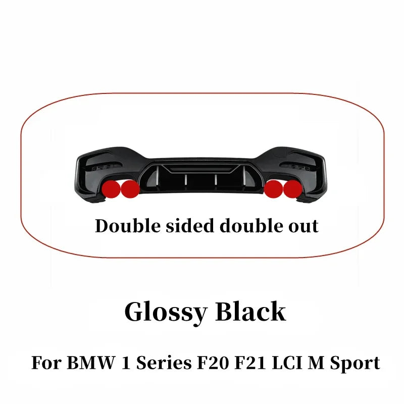 Diffuseur Arrière BMW Série 1 F20 F21 LCI 2015-2019 - vue de dessus - Becquet Voiture