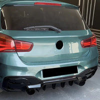 Diffuseur Arrière BMW Série 1 F20 F21 M Sport 2015-2019 - installé sur véhicule - Becquet Voiture