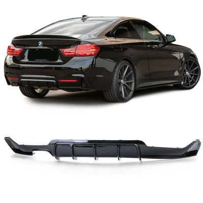 Diffuseur Arrière BMW Série 4 F32 Pack M Noir Brillant - détail du montage - Becquet Voiture